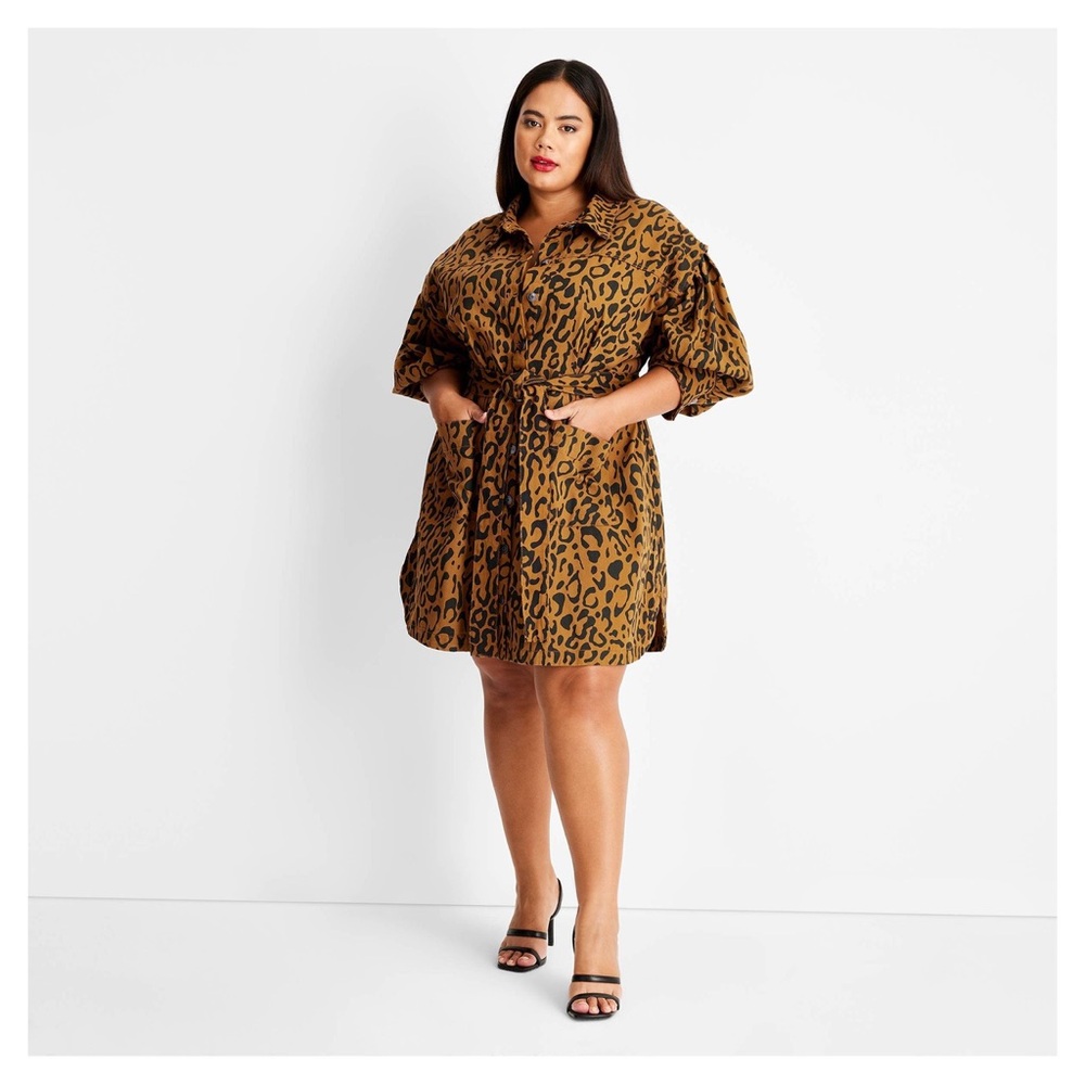Future Collective x Target Long Sleeve Utility Denim A-line Dress